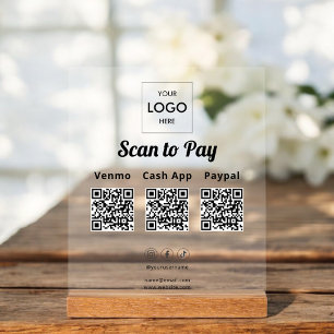 Logo d'entreprise de code QR de paiement sans cont