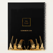 Logo d'entreprise de grues de construction en or n (Dos)