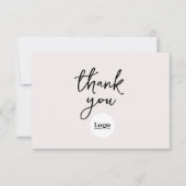 Logo d'entreprise Ecru Carte de remerciements (Devant)
