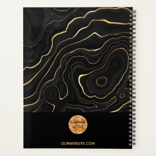 Logo d'entreprise en marbre noir (Dos)