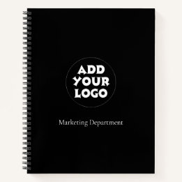 Logo d'entreprise et cahier simple texte