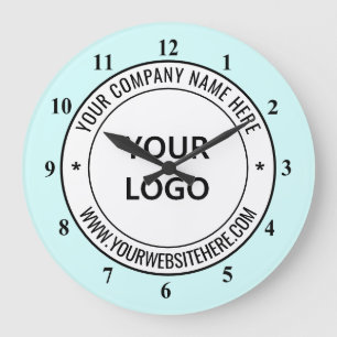 Logo d'entreprise et horloge promotionnelle de tex