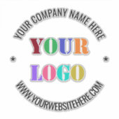 Logo d'entreprise et Sticker promotionnel texte (Devant)