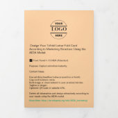 Logo d'entreprise et texte Brochure moderne triplé (Page de couverture)
