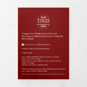 Logo d'entreprise et texte Brochure moderne triplé (Page de couverture)