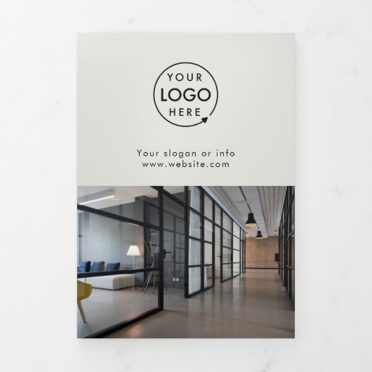 Logo d'entreprise | Gris tarif Brochure triple (Page de couverture)