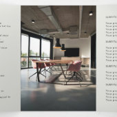 Logo d'entreprise | Gris tarif Brochure triple (Intérieur au milieu)