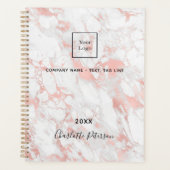 Logo d'entreprise marbre rose or monogramme 2023 (Devant)