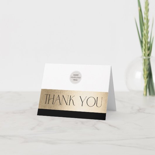 LOGO D'ENTREPRISE merci entreprise or noir (Devant)