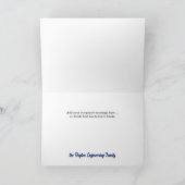 Logo d'entreprise Merci personnalisé bleu Damas (Intérieur)