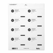 Logo d'entreprise minimaliste Étiquettes d'expédit (Feuille entière)