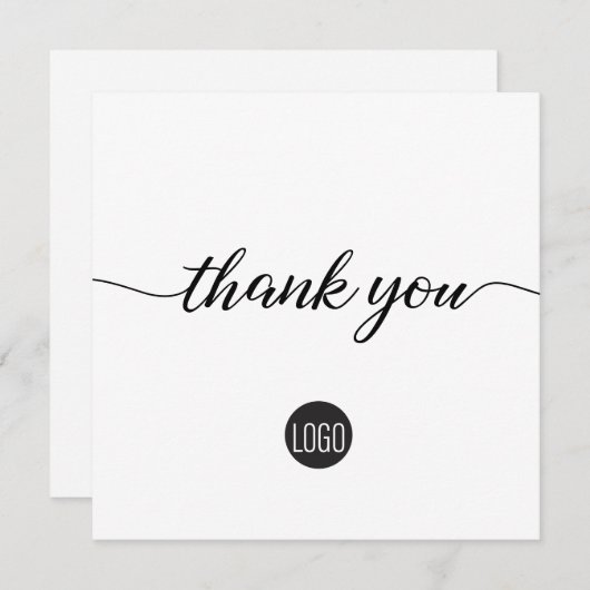 Logo d'entreprise modèle d'appréciation client (Devant / Derrière)