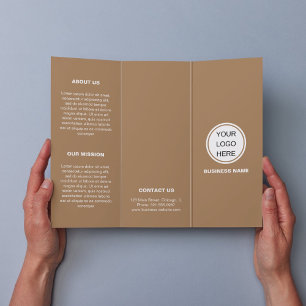 Logo d'entreprise moderne Brochure Brown triplée