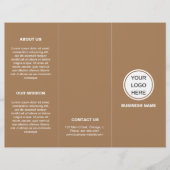 Logo d'entreprise moderne Brochure Brown triplée (Devant)