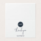 Logo d'entreprise moderne Carte de remerciements d (Outside Unfolded)