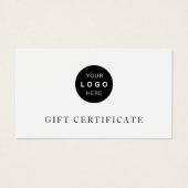 Logo d'entreprise moderne élégant certificat cadea (Devant)