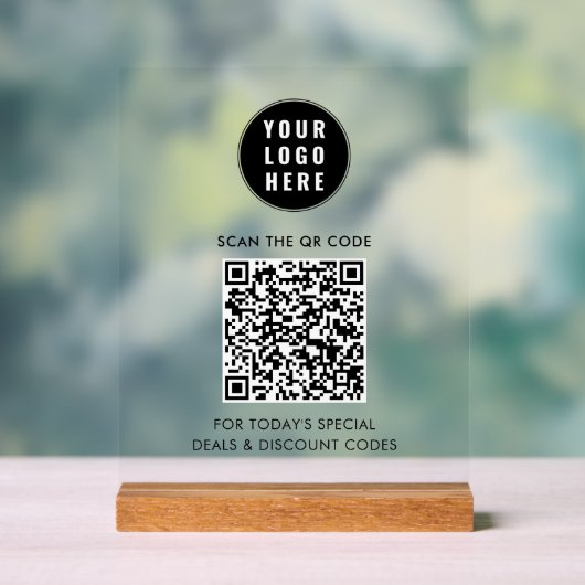 Logo d'entreprise moderne et code QR personnalisé (Neutre)