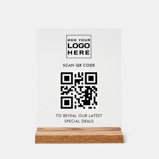 Logo d'entreprise moderne et code QR personnalisé (Recto)