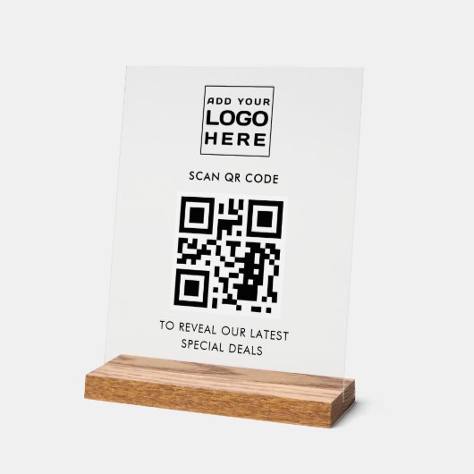 Logo d'entreprise moderne et code QR personnalisé (Angle)