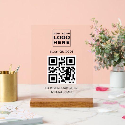Logo d'entreprise moderne et code QR personnalisé (Mariage)