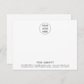Logo D'Entreprise Moderne Et Nom Carte À Note Plat (Devant / Derrière)