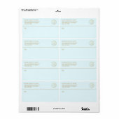 Logo d'entreprise moderne Étiquette de adresse d'o (Feuille entière)