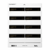 Logo d'entreprise moderne Étiquette de adresse d'o (Feuille entière)