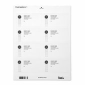 Logo d'entreprise moderne Étiquettes d'expédition (Feuille entière)