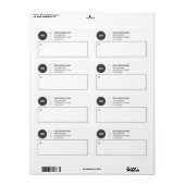 Logo d'entreprise moderne Étiquettes d'expédition (Feuille entière)