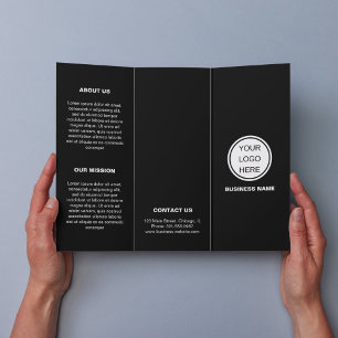Logo d'entreprise moderne Noir Brochure triple
