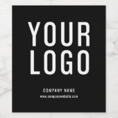 Logo d'entreprise moderne Noir Étiquettes de boute (Étiquettes simples)