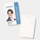 Logo d'entreprise moderne Photo d'employé Badge d' (Front & Back)