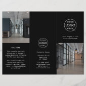 Logo d'entreprise moderne Photo noire Brochure Tri (Devant)