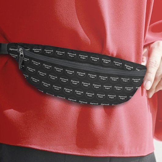 Logo d'entreprise Motif sans couture sur Black Fan