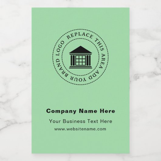 Logo d'entreprise | Name | Étiquette de conteneur  (Étiquettes simples)