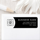 Logo d'entreprise noir blanc Étiquette propre prof (En situation)