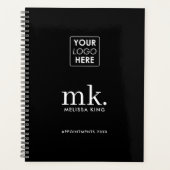 Logo d'entreprise Noir Blanc Moderne Monogramme In (Devant)