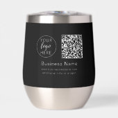 Logo d'entreprise noir et code QR (Avant)