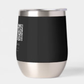 Logo d'entreprise noir et code QR (Gauche)