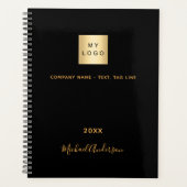 Logo d'entreprise noir or nom élégant 2025 (Devant)