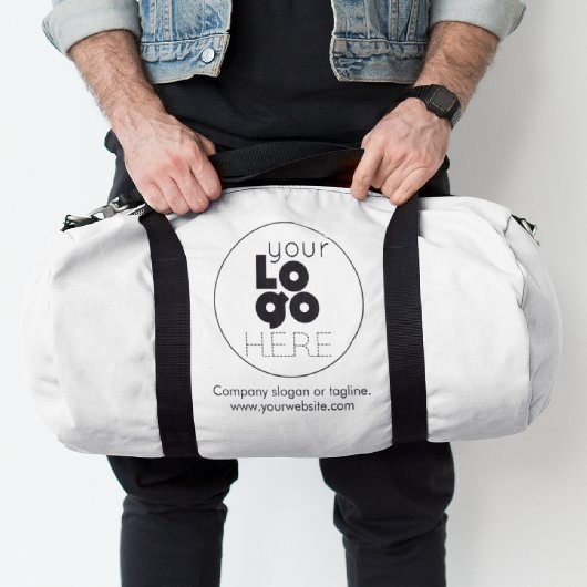 Logo d'entreprise noir personnalisé sur le sac bla