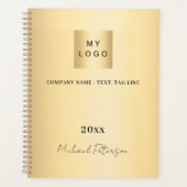 Logo d'entreprise or élégant nom script 2027 (Devant)