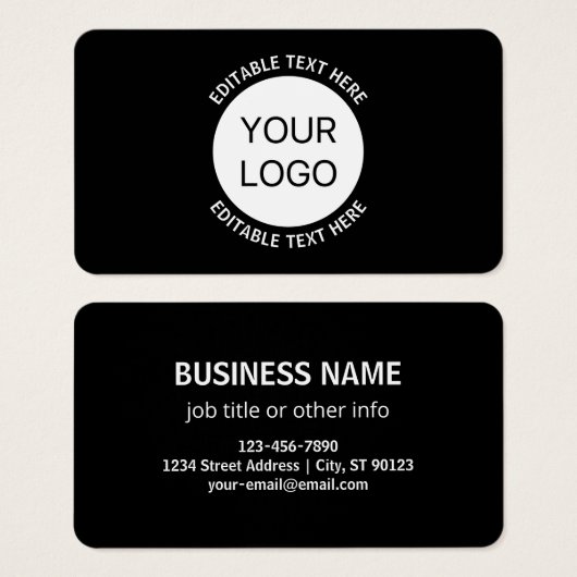 Logo d'entreprise ou toute image et texte modifiab (Devant & derrière)