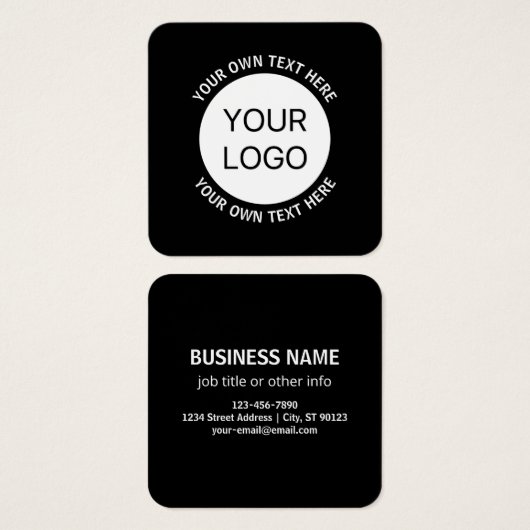 Logo d'entreprise ou toute image et texte modifiab (Devant & derrière)