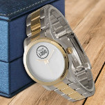 Logo d'entreprise personnalisé<br><div class="desc">Personnalisez une montre avec ce modèle de logo simple et minimaliste, et faites la promotion de votre entreprise ou de votre entreprise pour augmenter les prospects et générer plus de ventes. Ajoutez votre logo, Si vous avez besoin d'aide ou d'éléments correspondants, contactez-moi</div>