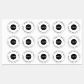 Logo d'entreprise personnalisé | 30 Stickers imper (Feuille)