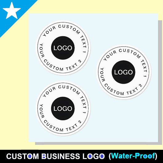 Logo d'entreprise personnalisé | 30 Stickers imper