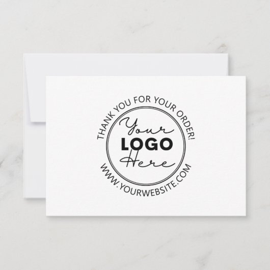 Logo d'entreprise personnalisé Carte de remercieme (Devant)