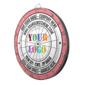 Logo d'entreprise personnalisé et Cible de flechet (Devant droit)