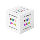 Logo d'entreprise personnalisé et Cube promotionne (Angle arrière)